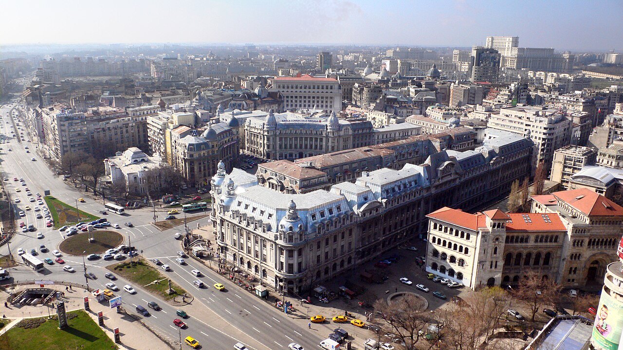 Real city view of Bucharest, Romania